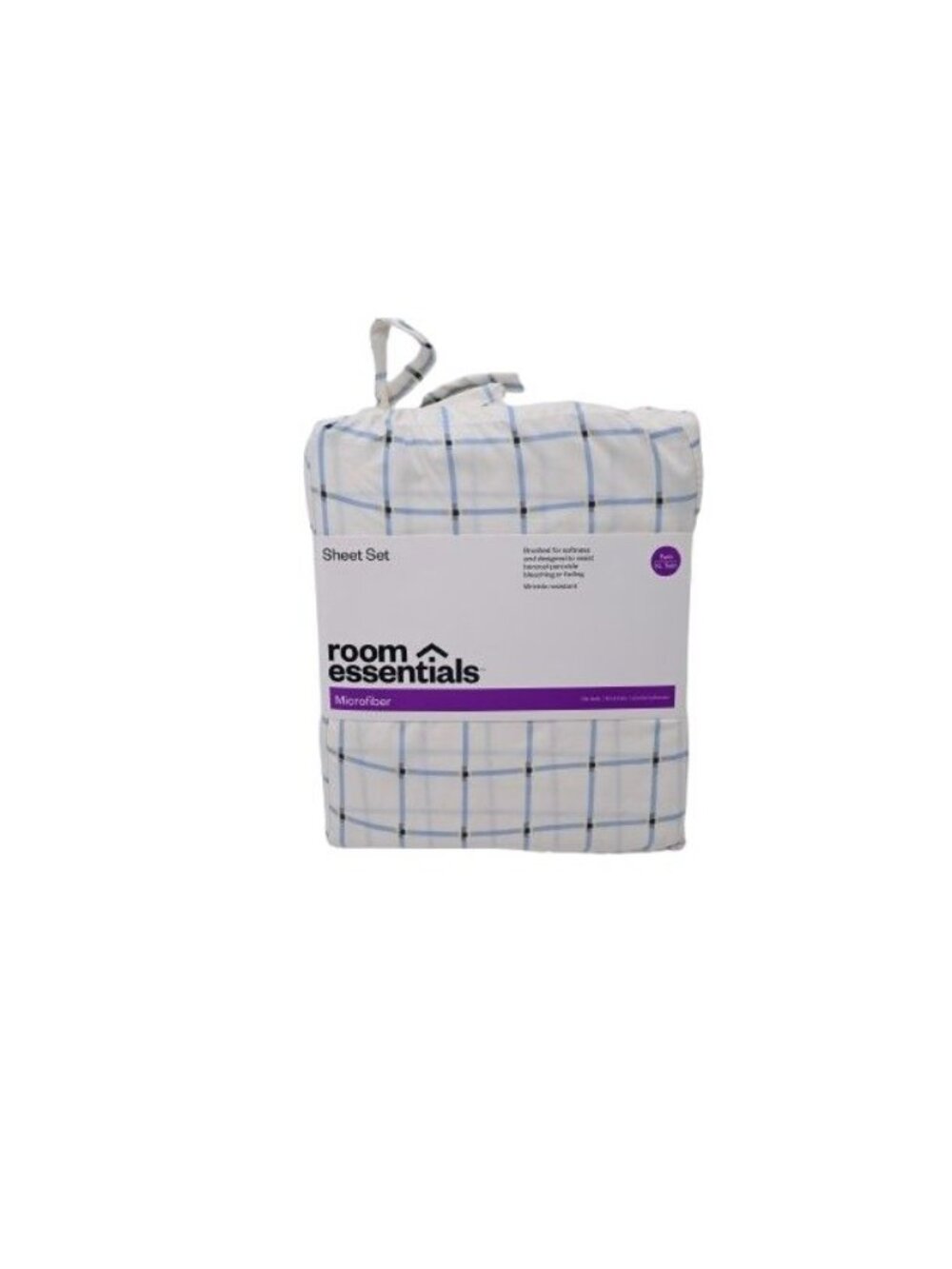 NEW Room Essentials Microfiber Sheet Set Blue White Size Twin XL